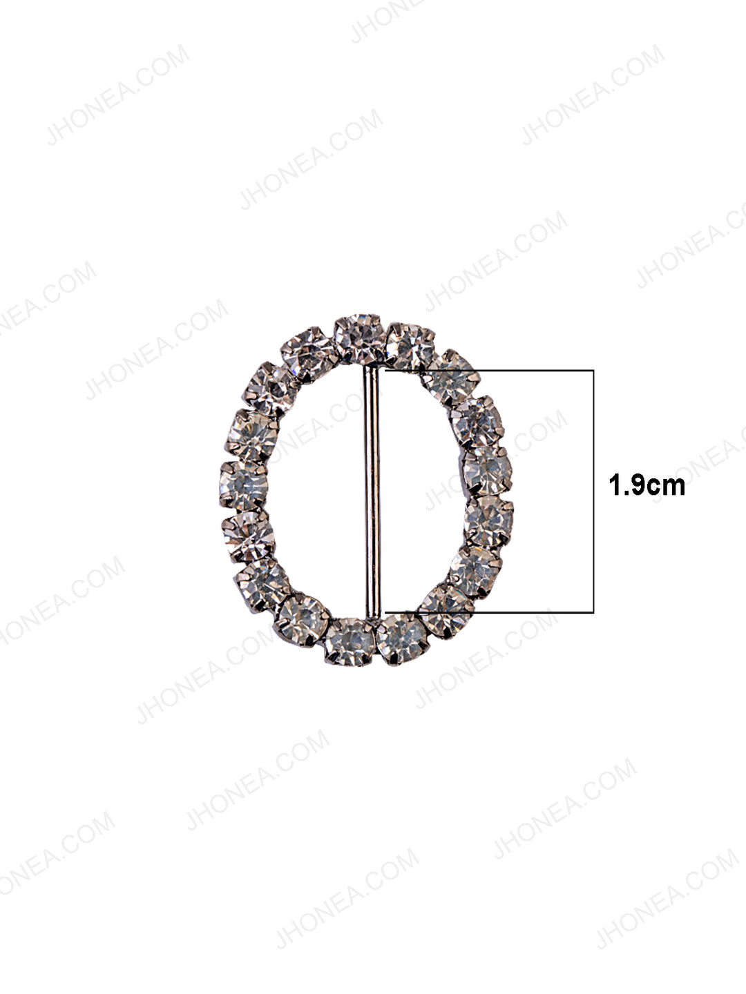 2cm Oval Shape Sparkling Diamond Buckle