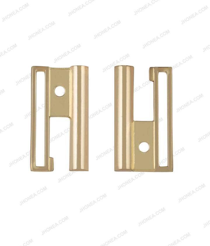 Shiny Gold Color 2 Part Easy Open-Close Clasp Belt Buckle