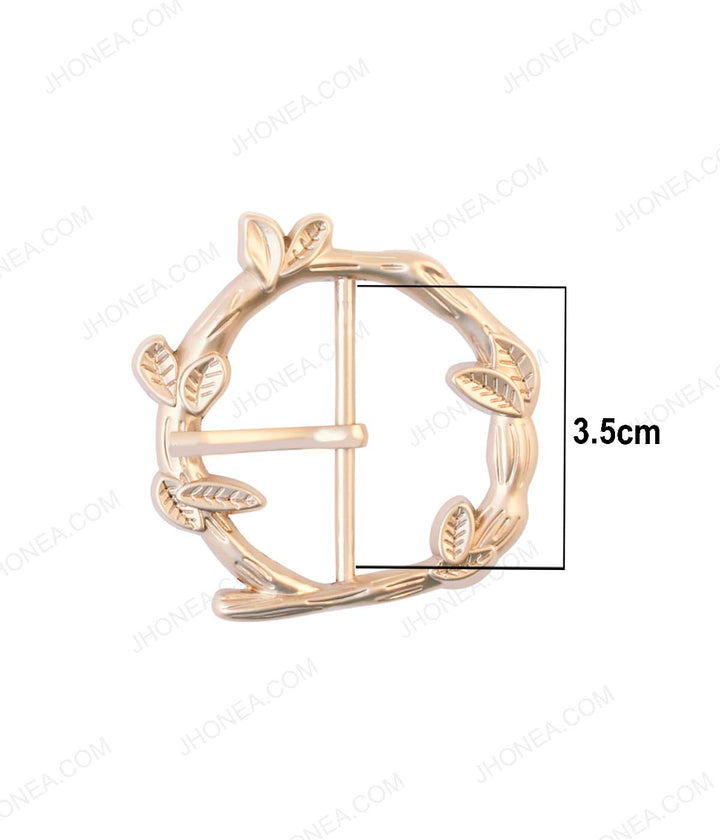Branches & Leaves Design Designer Prong Belt Buckle