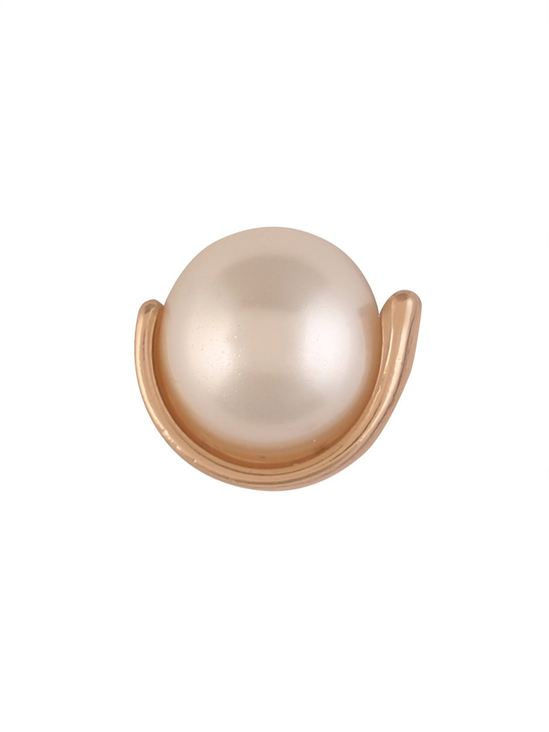 Shiny Gold & Silver Round Shape Fancy Pearl Button