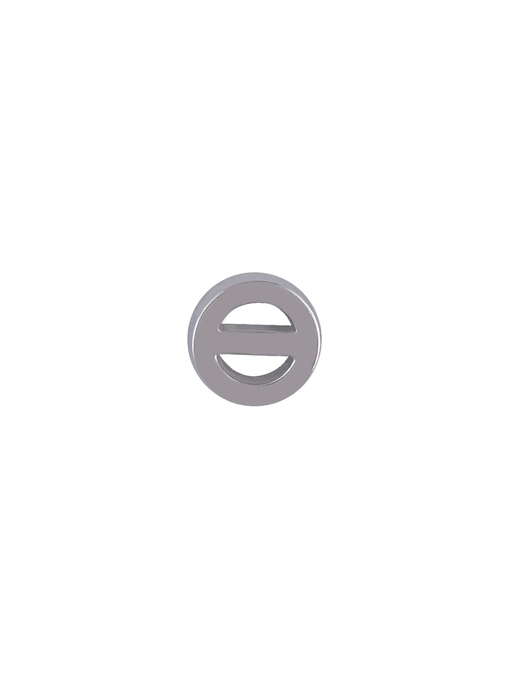 Round Ring Shape Fancy Shank Metal Silver Color Button