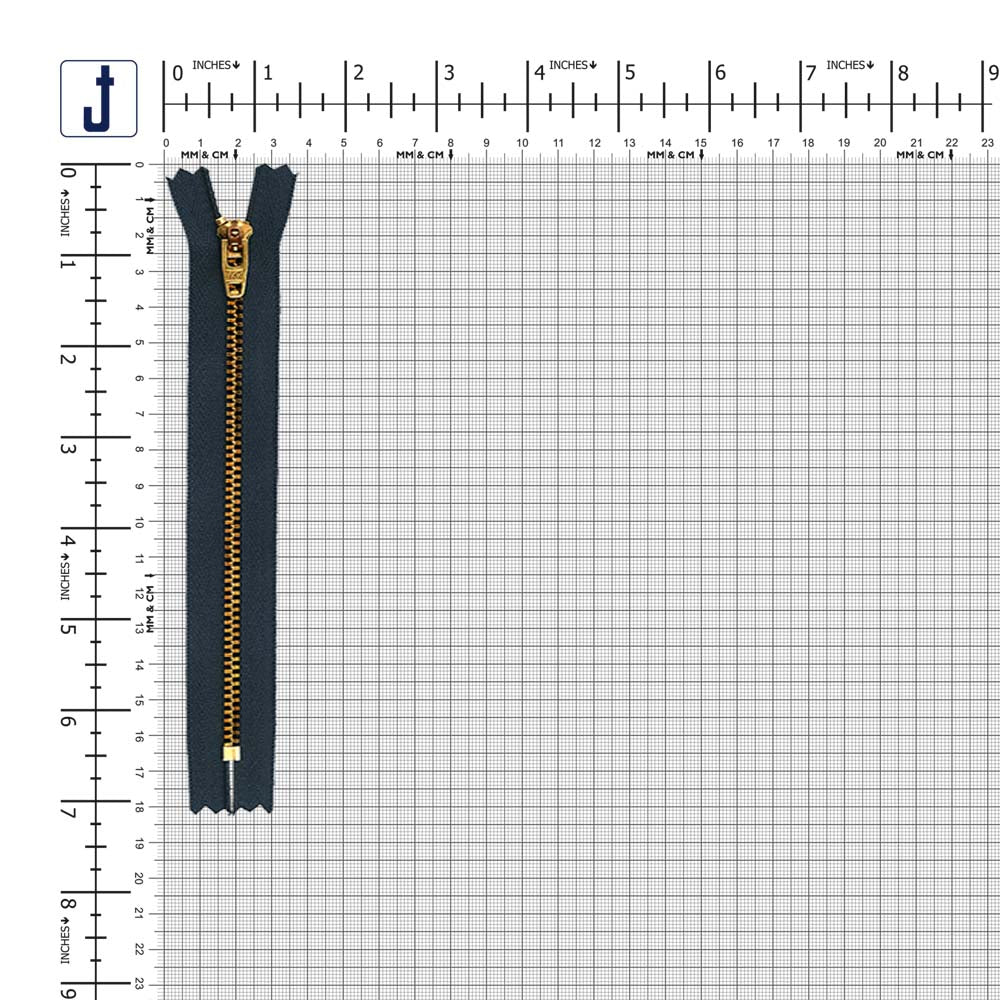 YKK- #5 Brass Closed-End 6inch YKK Jeans Zipper