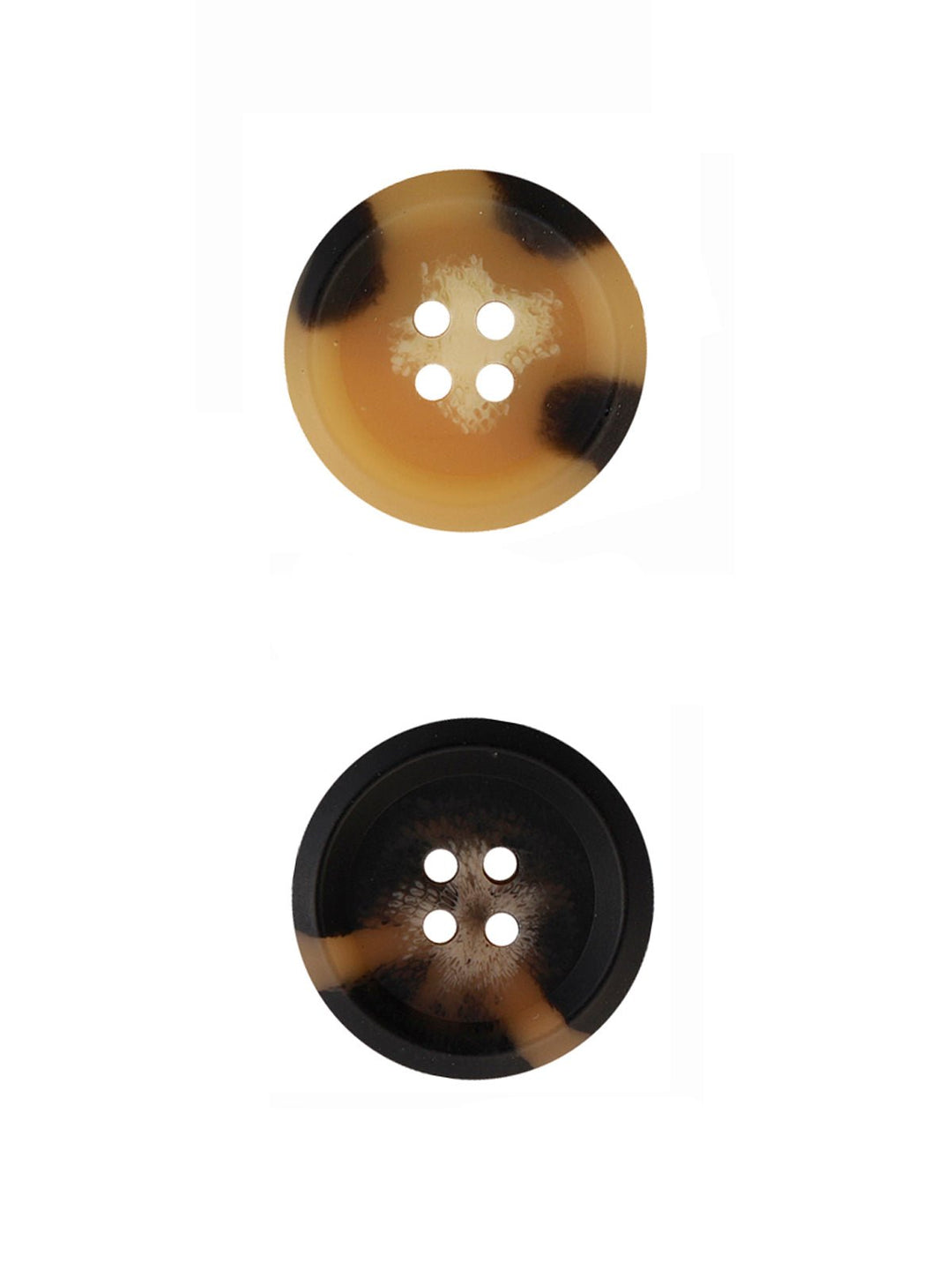 Textured Surface Round Shape Dual Color Blazer/Coat Button in Light Khaki/Chocolate Brown Colour