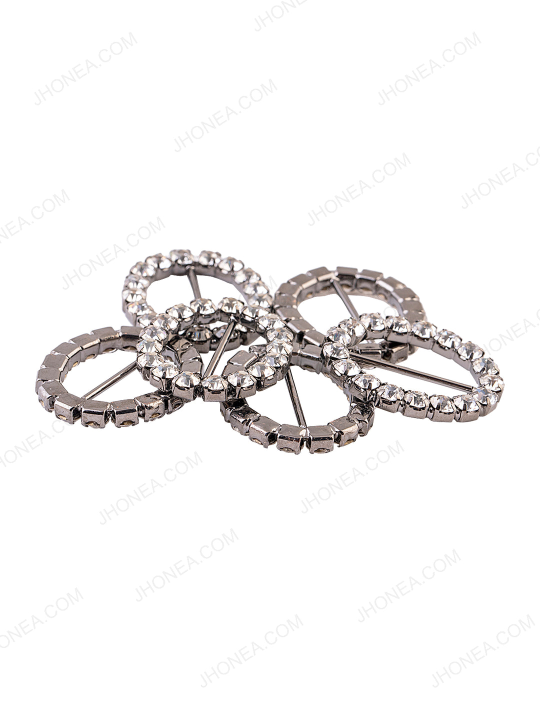 2cm Oval Shape Sparkling Diamond Buckle