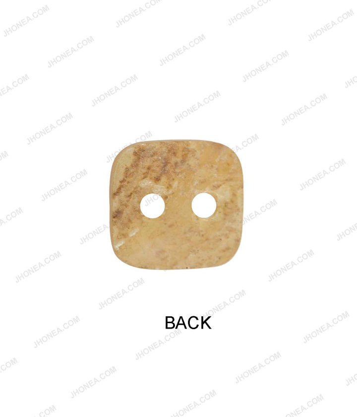 Square Shape Iridescent Rainbow 2-Hole Natural Buttons