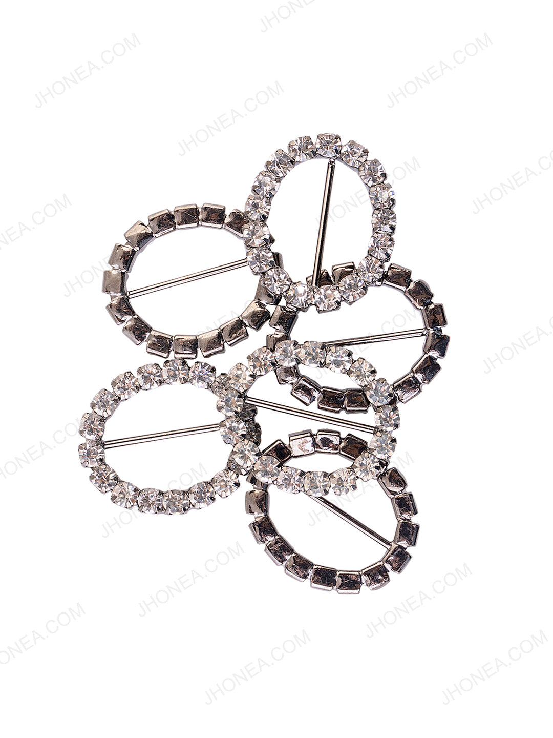 2cm Oval Shape Sparkling Diamond Buckle