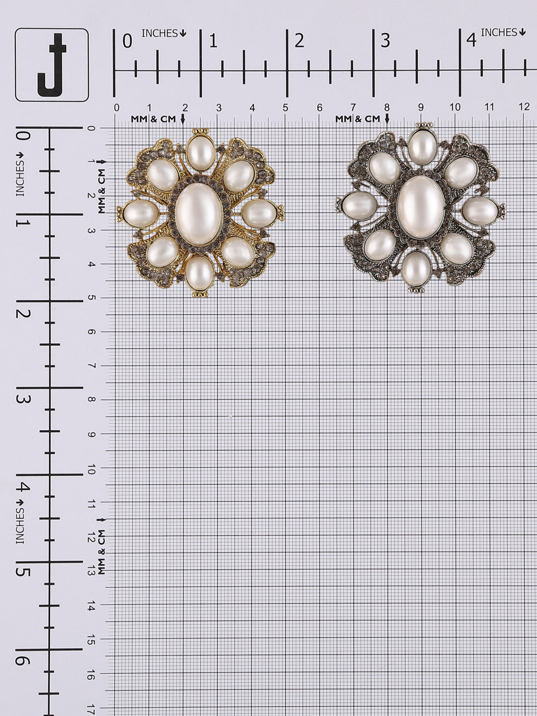 Beautiful Vintage Diamond & Pearl Brooch Pin