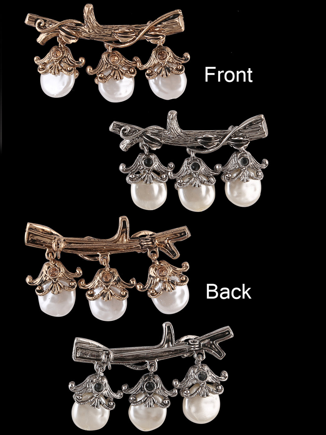 Very Charming Antique Vintage Look with Pearl Hanging Brooch