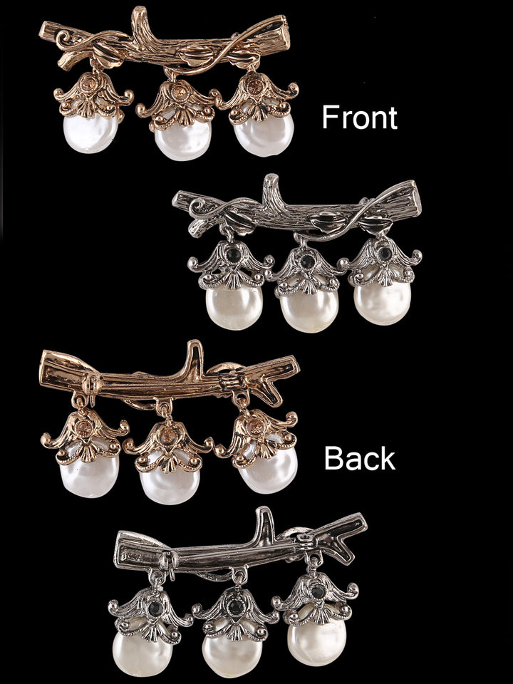 Very Charming Antique Vintage Look with Pearl Hanging Brooch