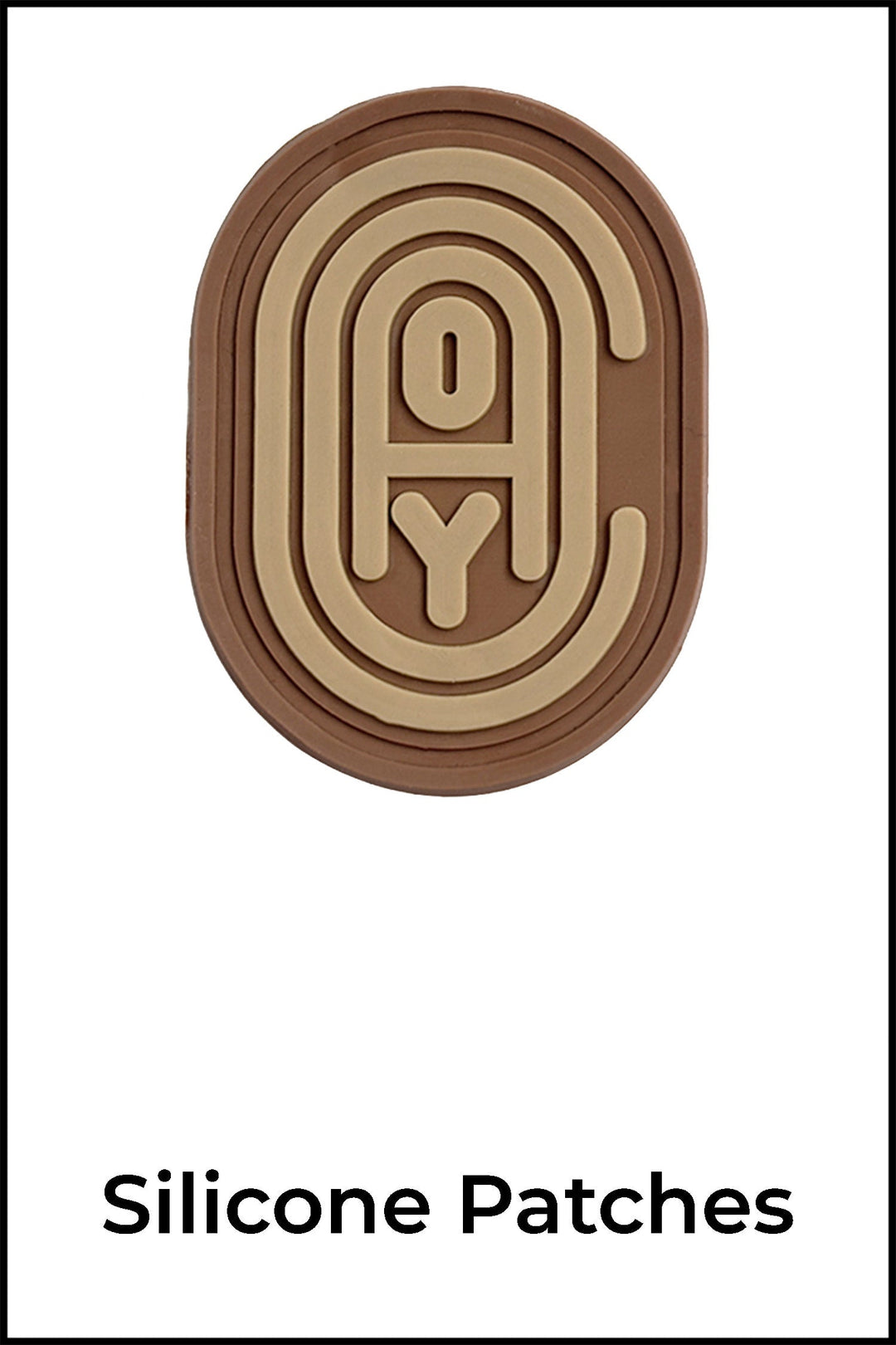 Flexible silicone patch for clothing and bags