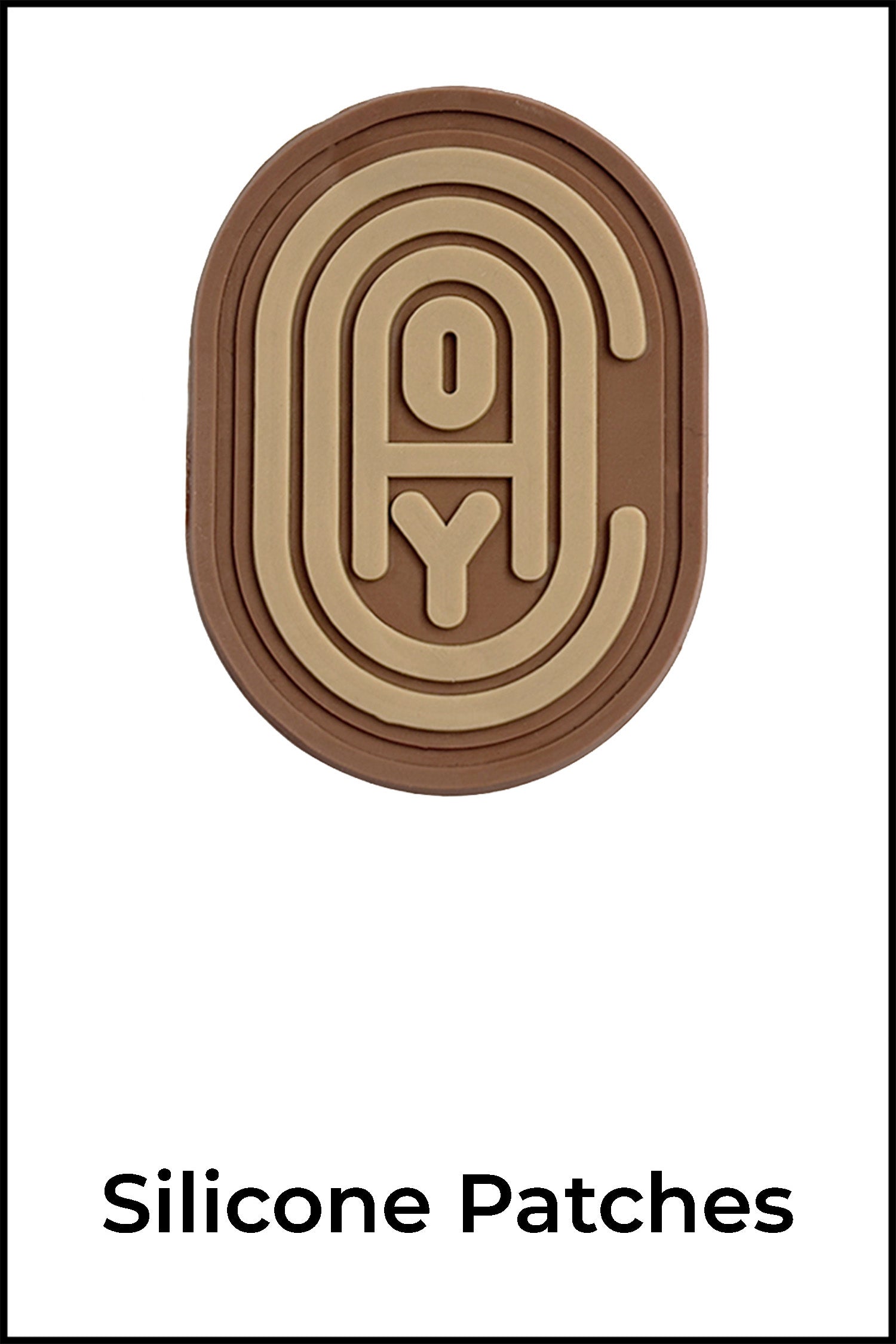 Flexible silicone patch for clothing and bags