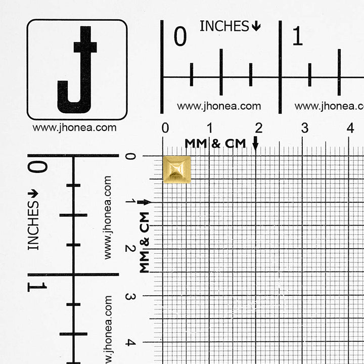Golden Pyramid Shape 6mm Rivet Stud Fastener