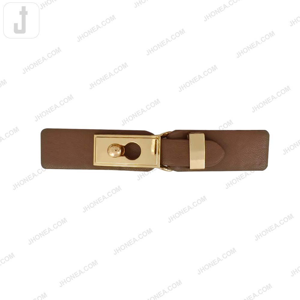 Chic PU Leather Decorative Clasp Belt Buckle for Dresses & Jackets