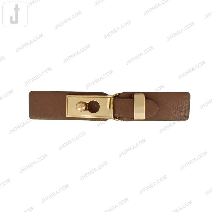 Chic PU Leather Decorative Clasp Belt Buckle for Dresses & Jackets