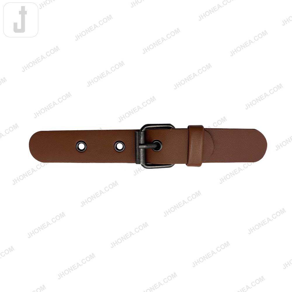 Classic Prong PU Leather Belt Buckle for Dresses/Bags