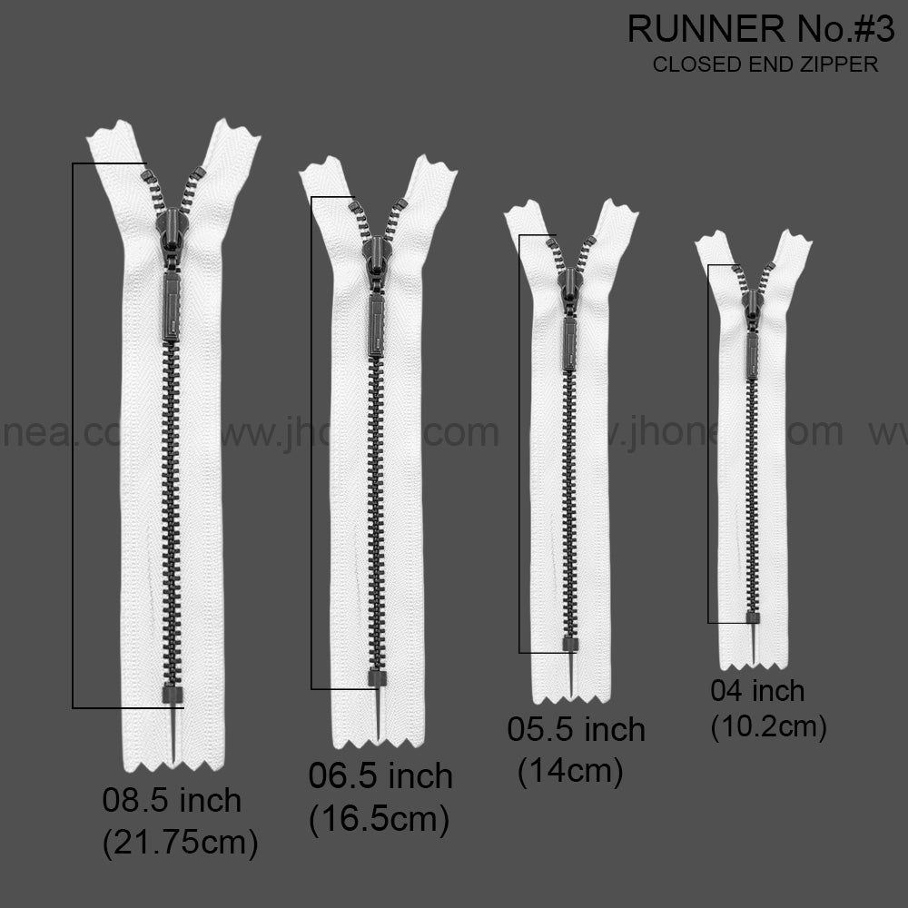 Premium Quality #3 Number Gunmetal Decorative YKK Metal Zipper for Hoodies & Jackets