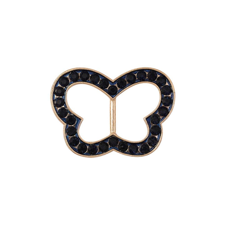 Cute Butterfly Shape Navy Blue Diamond Buckle for Kids Clothing