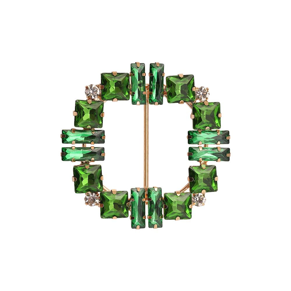 Glistening Light Green Diamond Belt Buckle for Dresses/Belts/Shoes