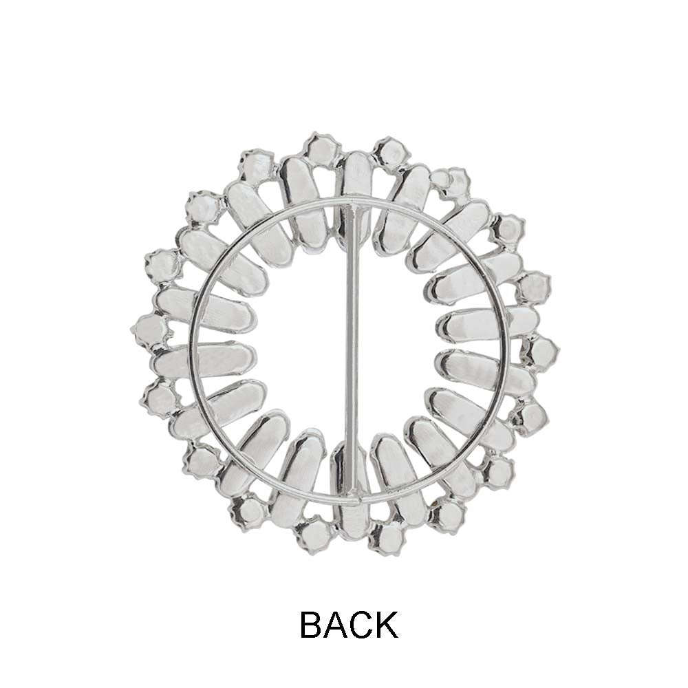 Designer Round Shape Oval Diamond Sliding Belt Buckle