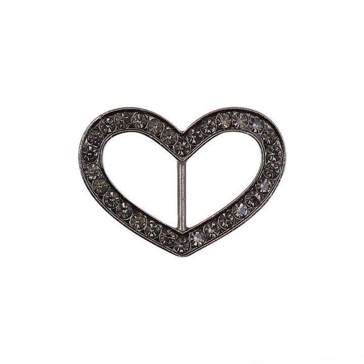 Cute Heart Shape Back Diamond Buckle for Belts/Shoes/Dresses