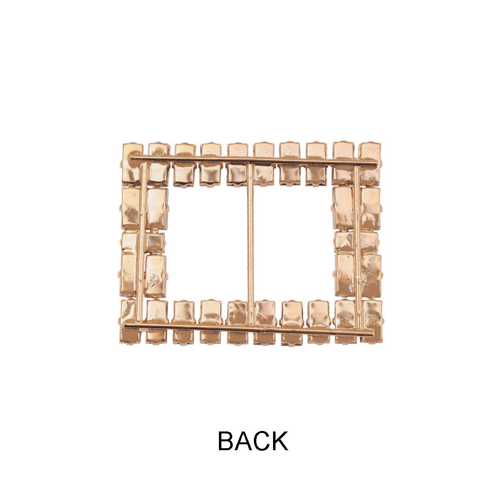 Sparkling Rectangle Shape Designer Diamond Metal Belt Buckle