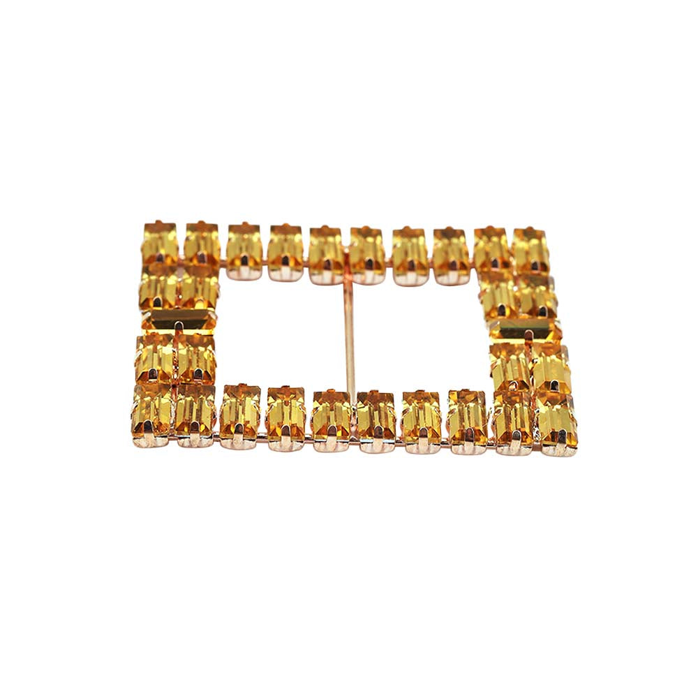 Sparkling Rectangle Shape Designer Diamond Metal Belt Buckle