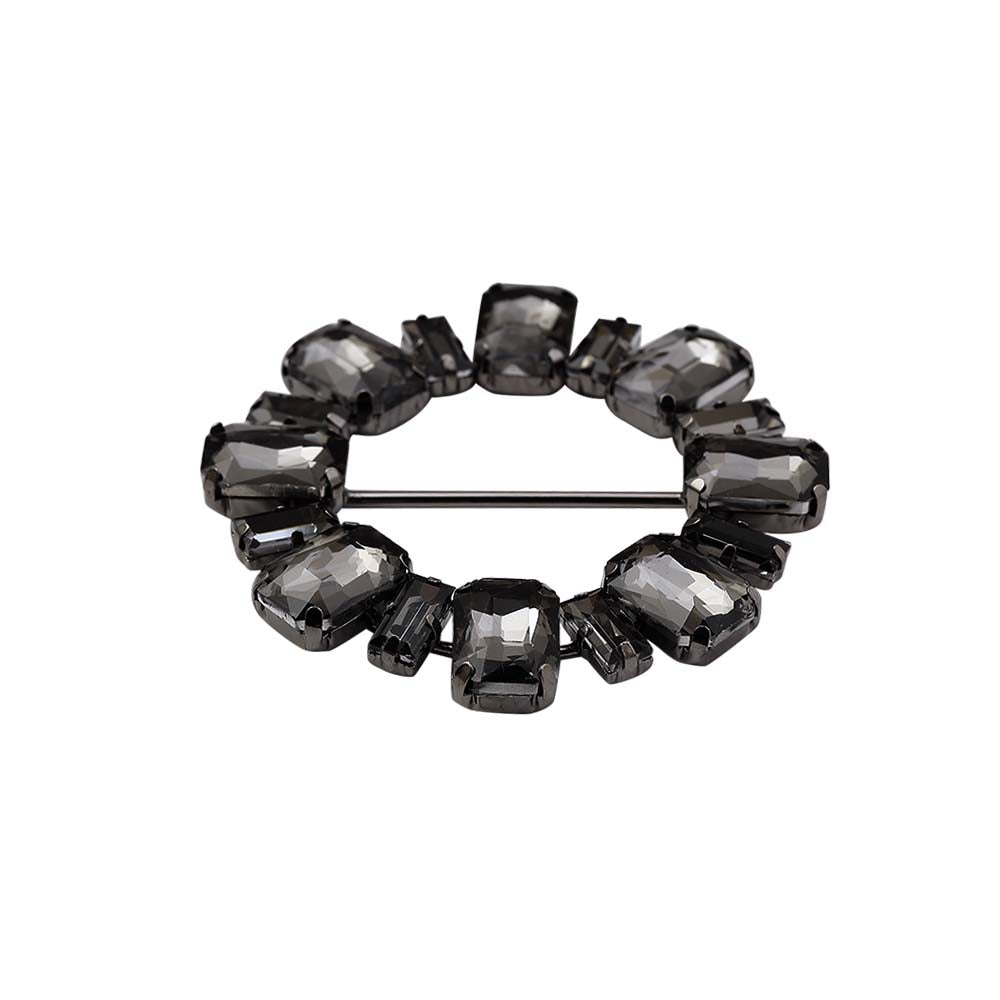 Sparkling Round Shape Decorative Diamond Ladies Belt Buckle