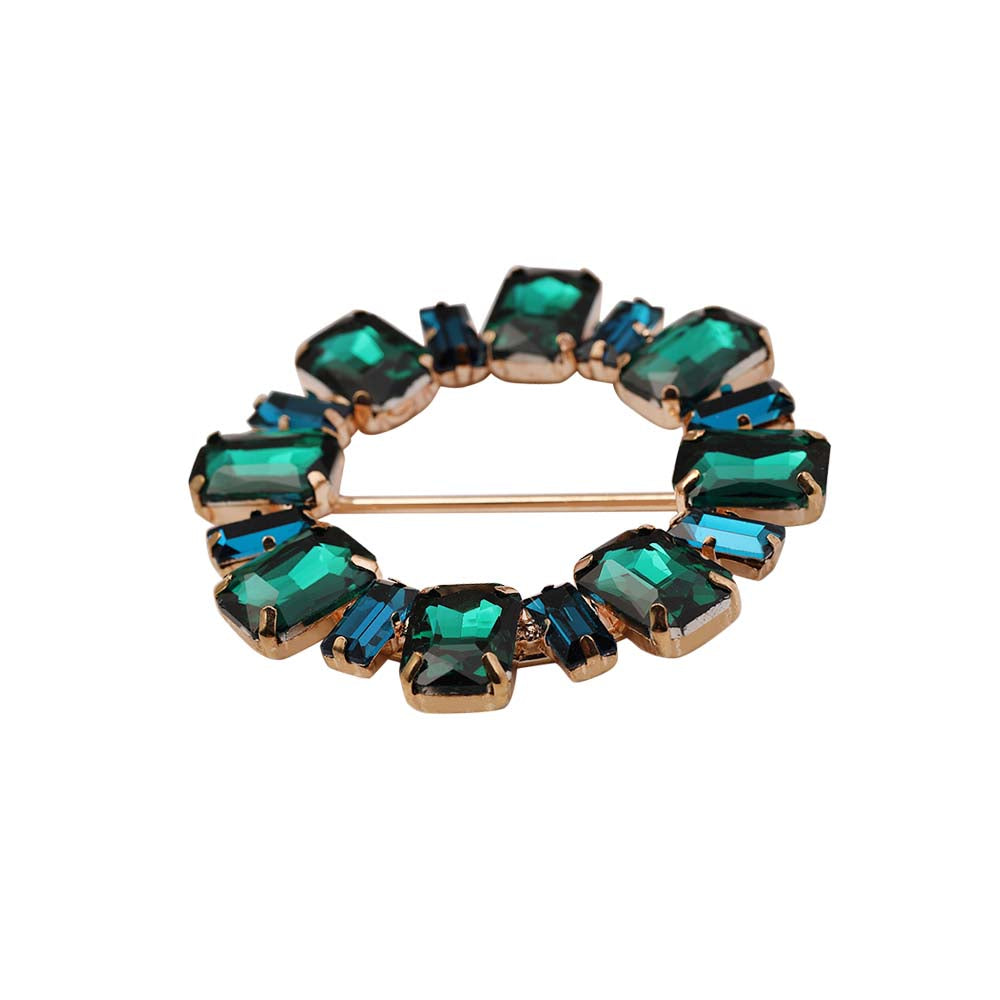 Sparkling Round Shape Decorative Diamond Ladies Belt Buckle