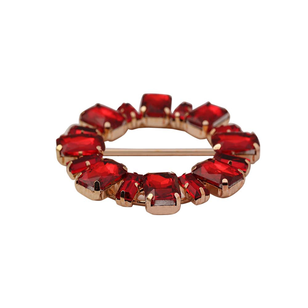 Sparkling Round Shape Decorative Diamond Ladies Belt Buckle
