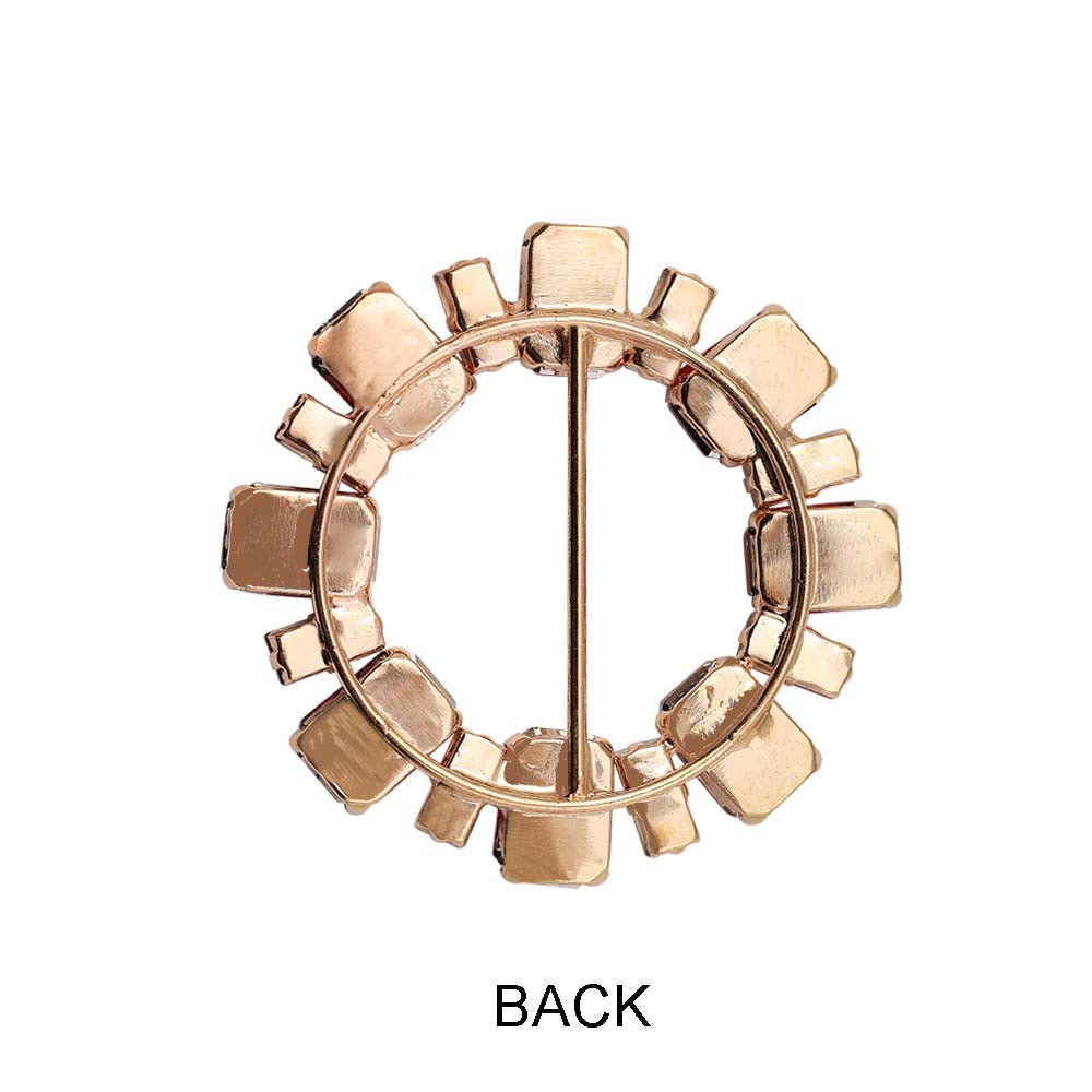 Sparkling Round Shape Decorative Diamond Ladies Belt Buckle