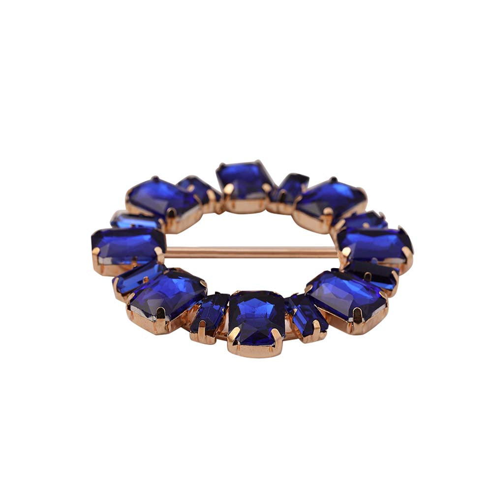 Sparkling Round Shape Decorative Diamond Ladies Belt Buckle