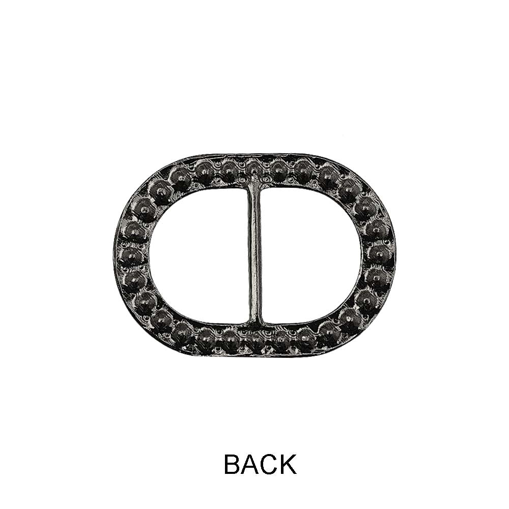 Small Rounded Oval Shape Decorative Diamond Belt/Shoe Buckle