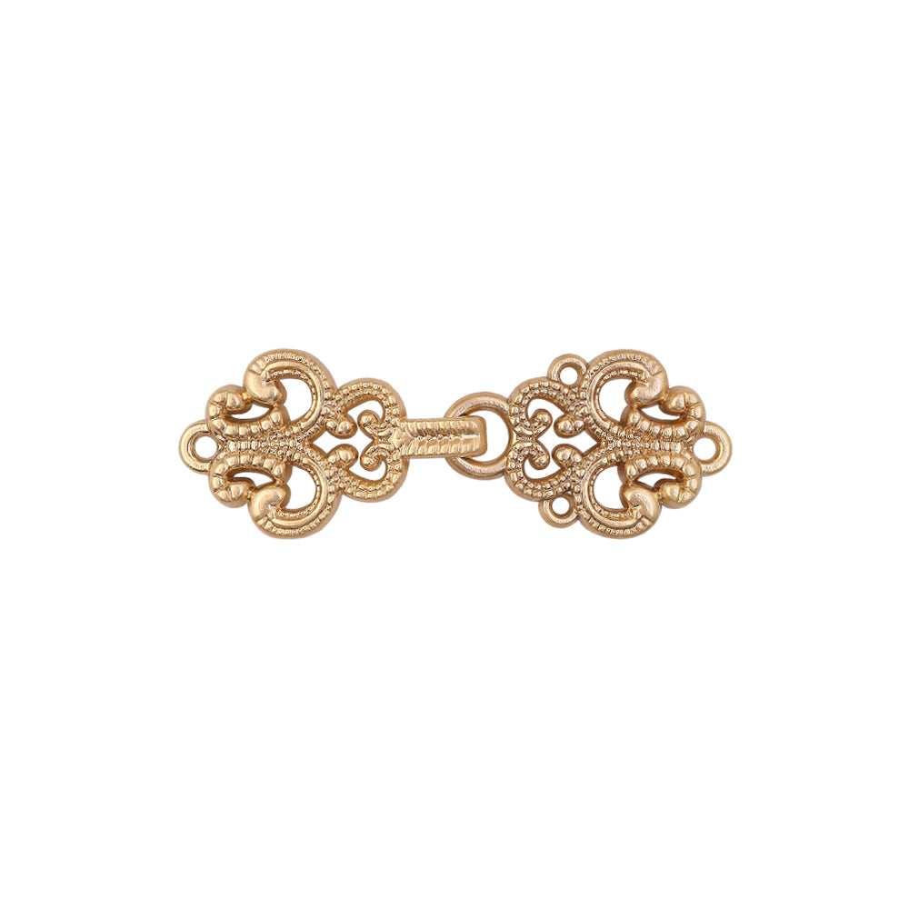Shiny Gold Excellent Intricate Design Metal Clasp Closure for Designer Clothing