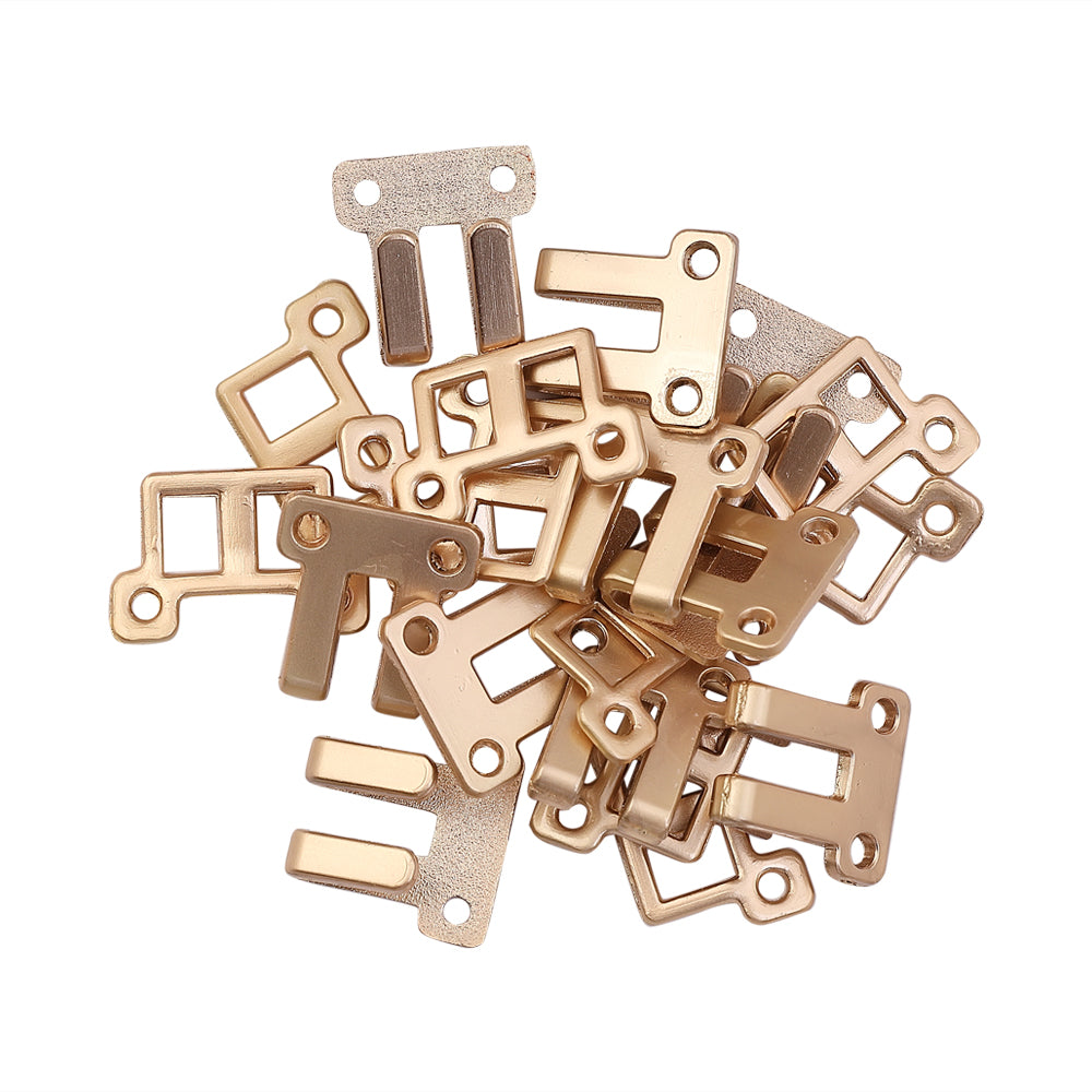 Shiny Gold Hook & Eye Metal Fastener Classic Clasp Detail for Clothing