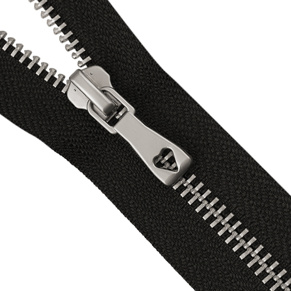 SBS #5 Premium Matte Silver Metal Zipper for Designer Jackets