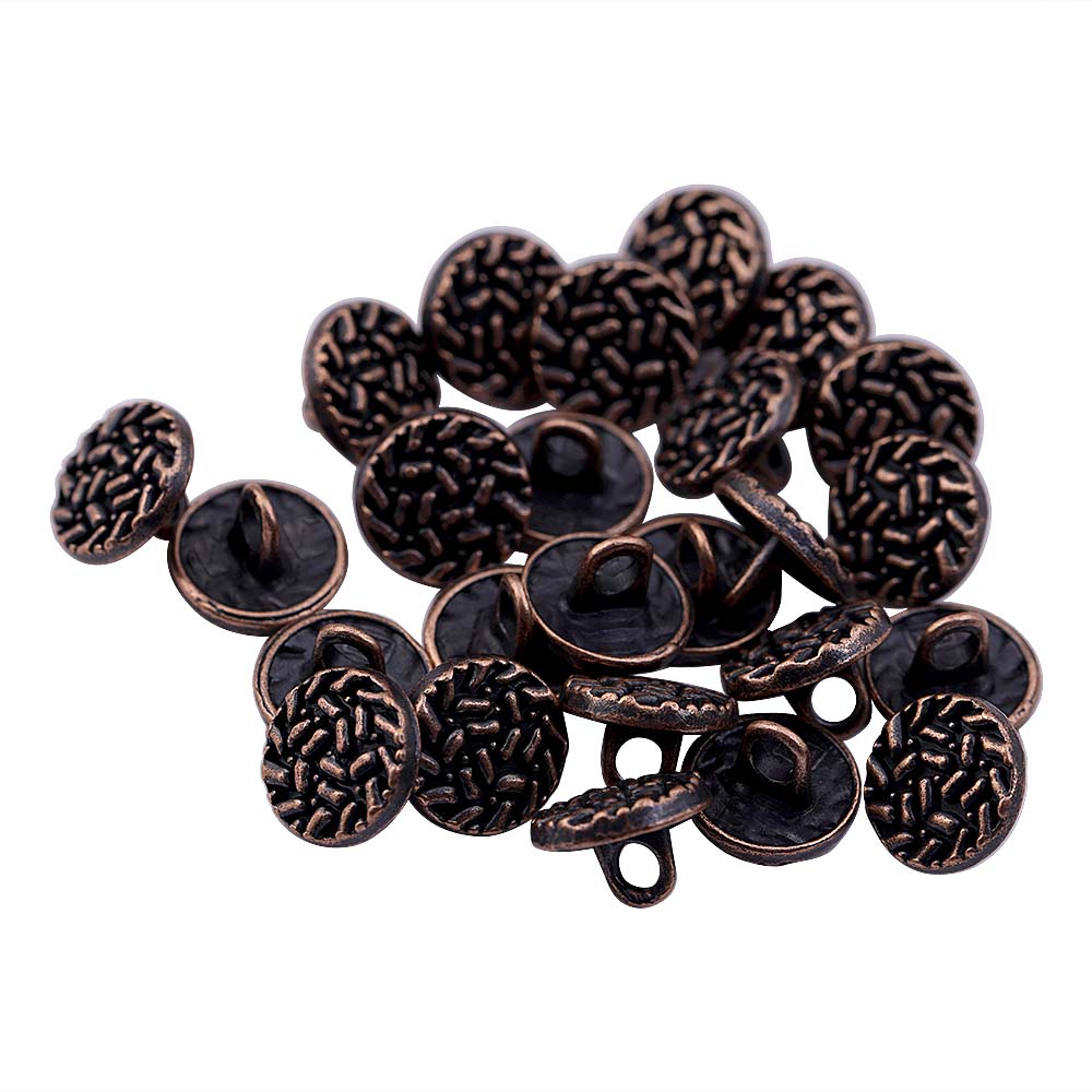 Textured Surface Finish Antique Metal Buttons for Clothing