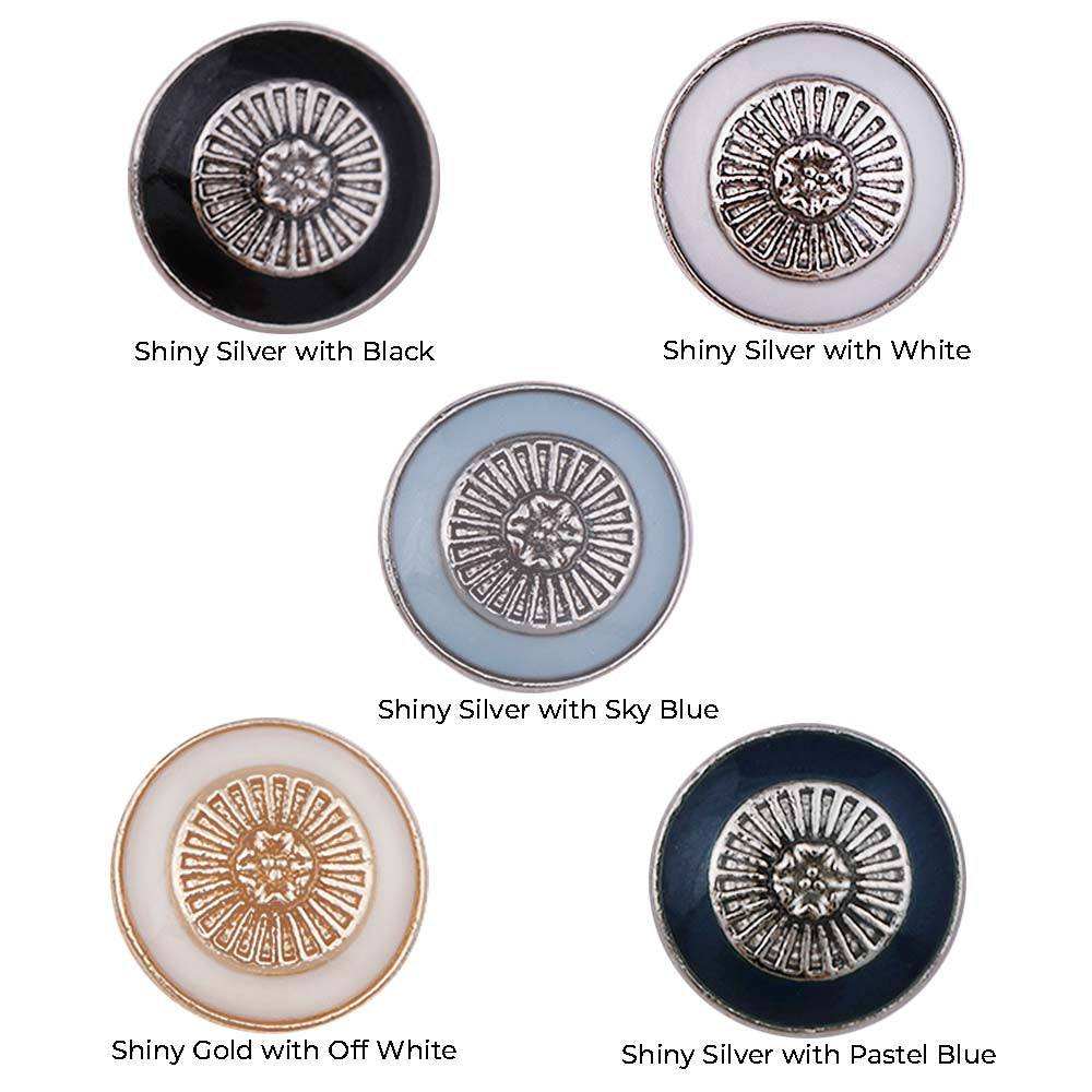 Round Shape Lamination Kurta/Shirt Enamel Metal Buttons