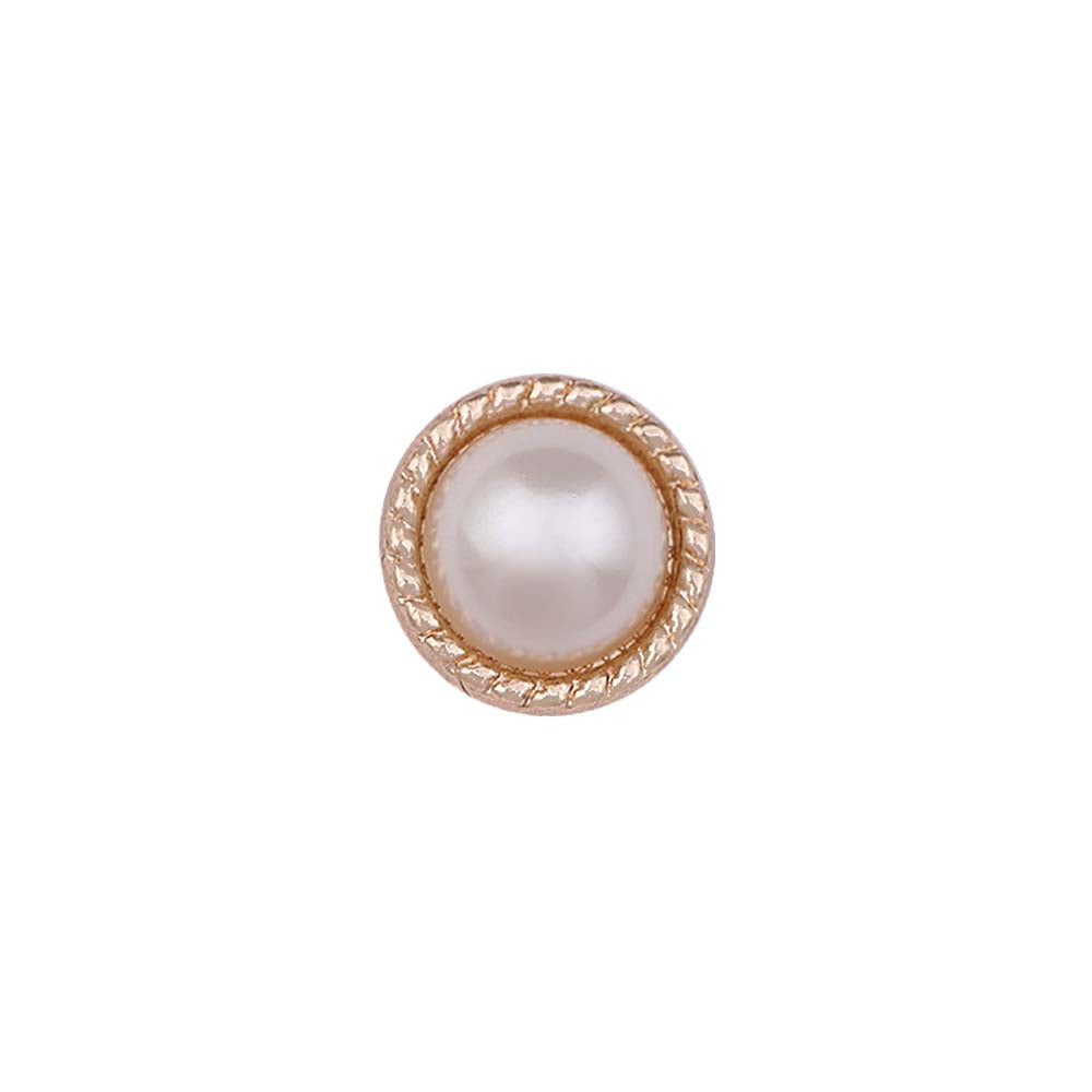 10mm (16L) Classic Shiny Gold Metal Pearl Dress Buttons