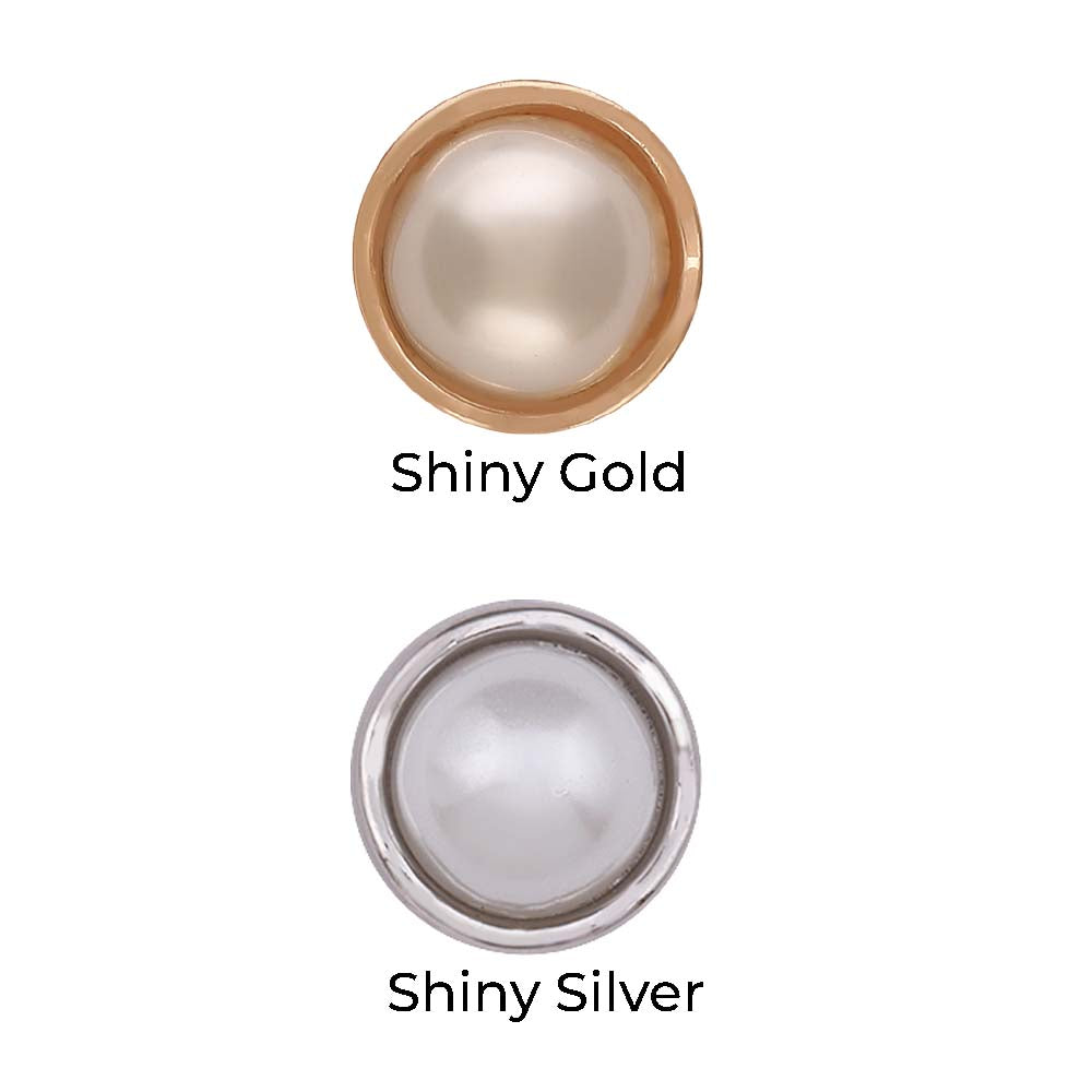 Classic Curved Edges Rounded Rim Pearl Button