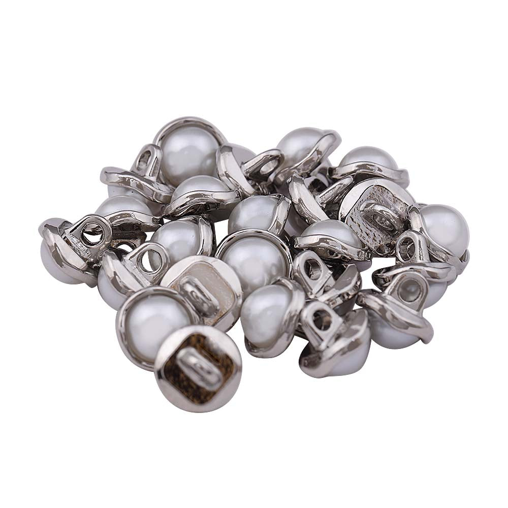 Classic Curved Edges Rounded Rim Pearl Button