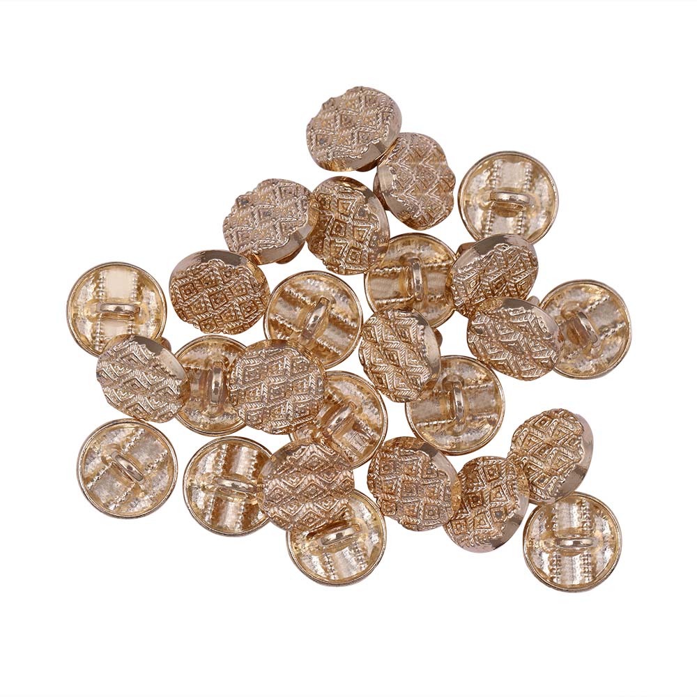 Round Shape Wavy Surface Engraved Design Kurta Metal Buttons