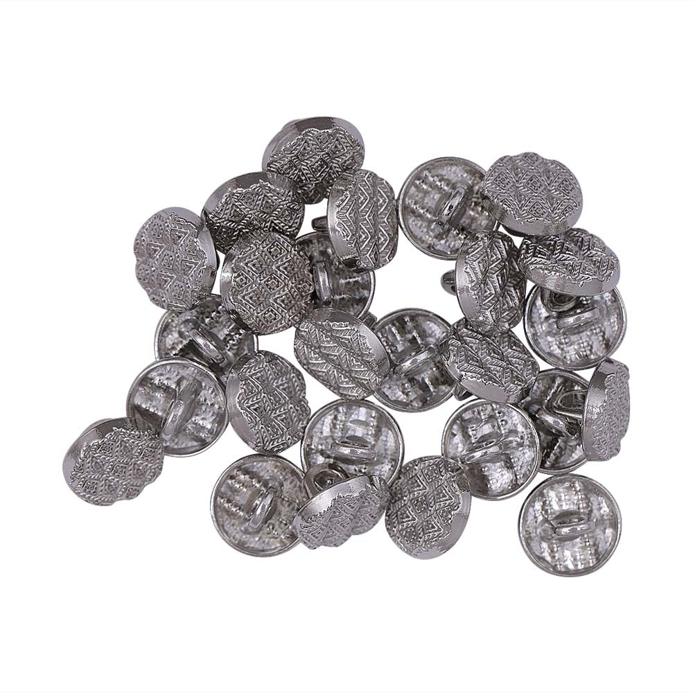 Round Shape Wavy Surface Engraved Design Kurta Metal Buttons