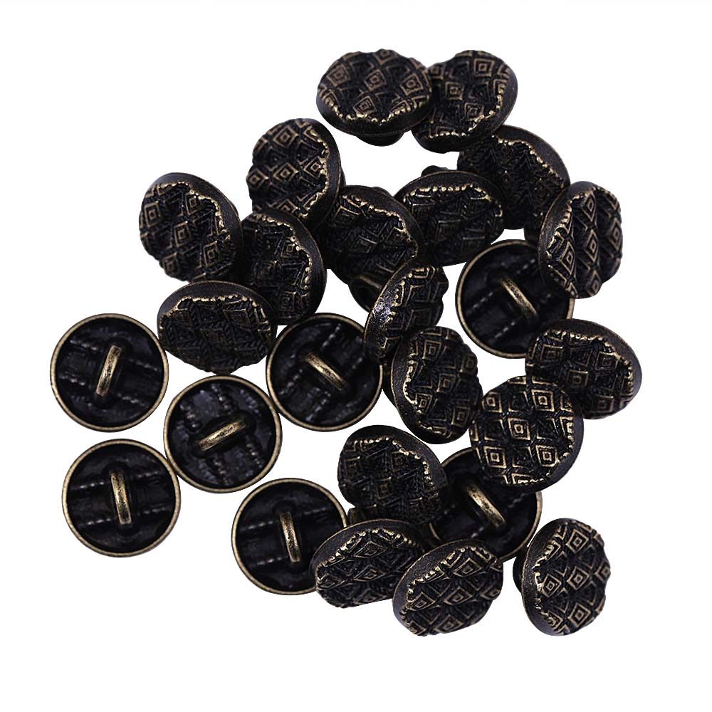 Round Shape Wavy Surface Engraved Design Kurta Metal Buttons