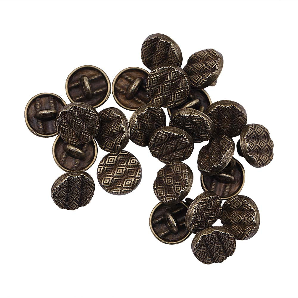 Round Shape Wavy Surface Engraved Design Kurta Metal Buttons