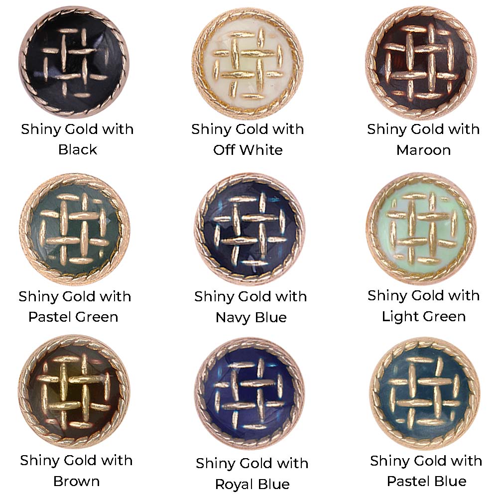 Checks Surface Lamination Kurta/Kurti Metal Buttons