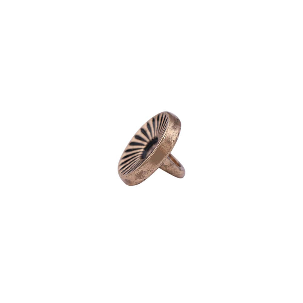 Hollow Surface Engraved Lines Western Style Metal Buttons