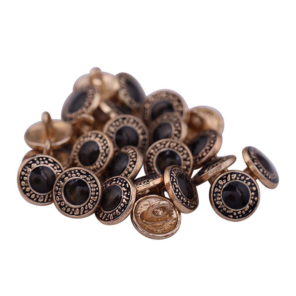 Designer Engraved Rim Enamel Lamination Metal Buttons