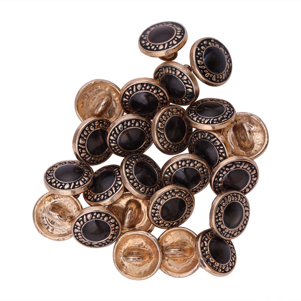 Designer Engraved Rim Enamel Lamination Metal Buttons