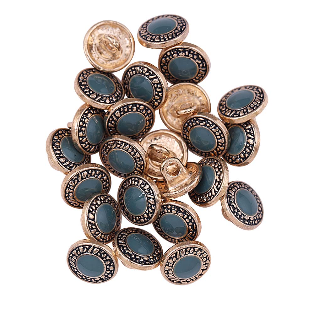 Designer Engraved Rim Enamel Lamination Metal Buttons