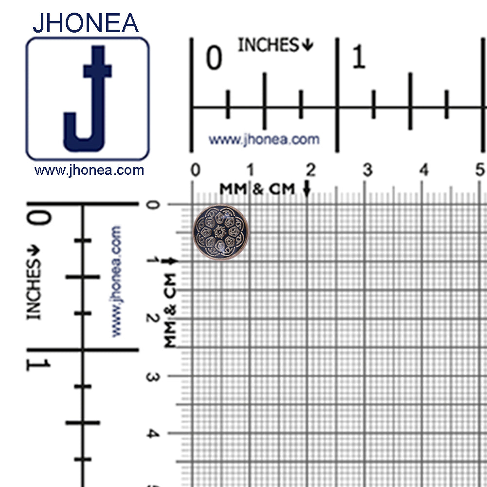 Designer Round Shape Lamination Metal Buttons for Kurta/Kurti